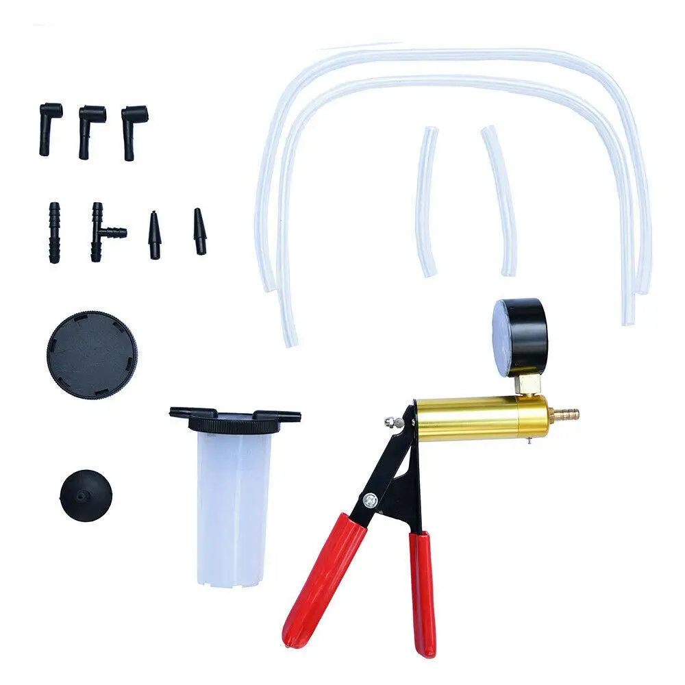 

Ручной насос для тормозной жидкости HT1190, набор для проверки давления в корпусе алюминиевого насоса, вакуумный манометр, «сделай сам»