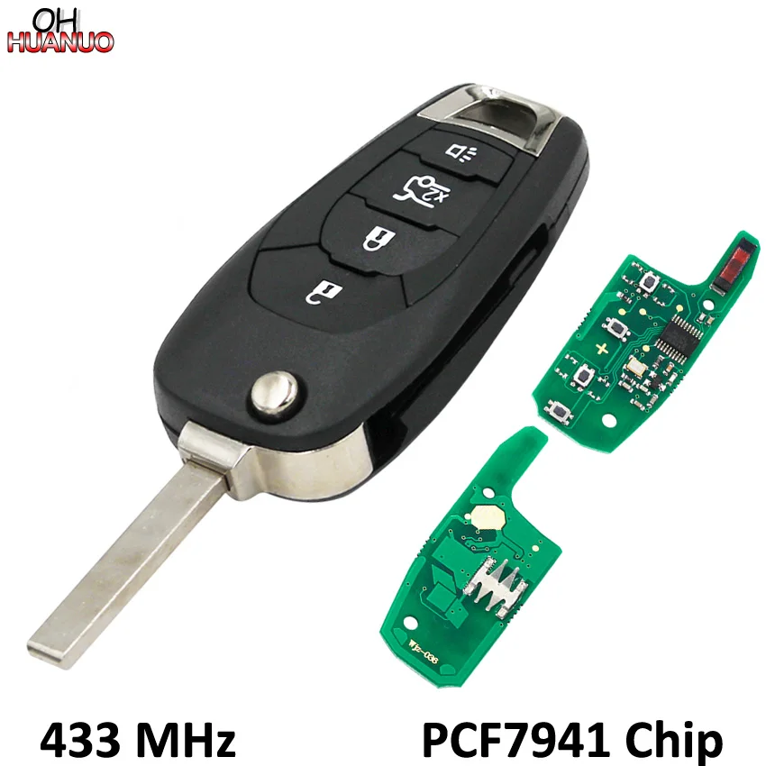 Новый стиль модифицированный Автомобильный ключ-раскладушка с 4 кнопками для