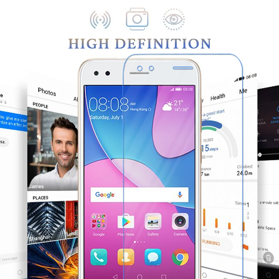 Защитное стекло для huawei P20 Lite P20Pro, защита экрана P10 P9 P8 Plus 9 H, закаленное стекло для P 20 10 9 8 P20lite, пленка