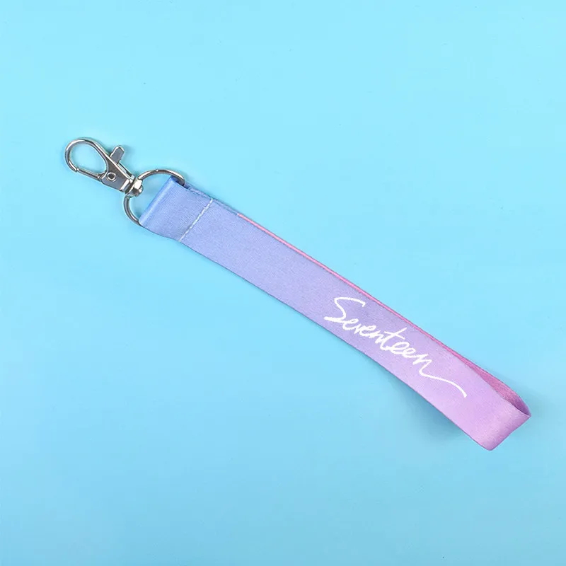 KPOP 17 брелок градиентный цвет держатель для мобильного телефона ремешок