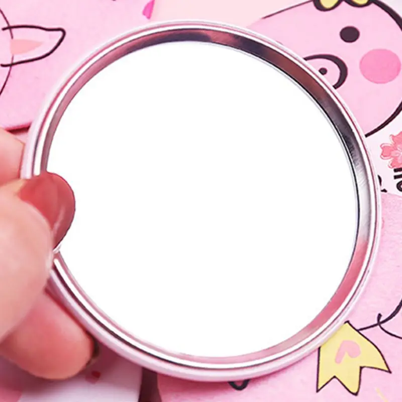 Портативное круглое мини зеркало для путешествий женщин и девочек в японском