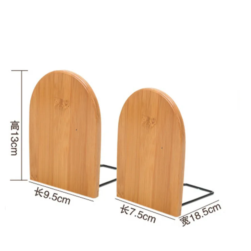 

Nature Bamboo Desktop Organizer Office Home Bookends Book Ends Stand Holder Shelf Bookrack