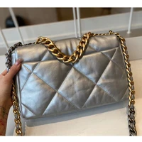 women handbags luxury designer 19 bag top quality iridescent lambskin crossbody tote soft leather metal chain flap shoulder bags