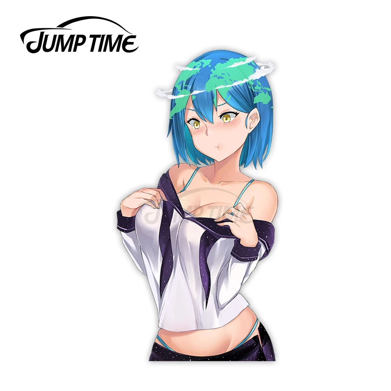 Jump Time Aori Sora Earth-chan 7.7 Anime Sexy Girl Vinyl Decal Window Car stickers | Stickers