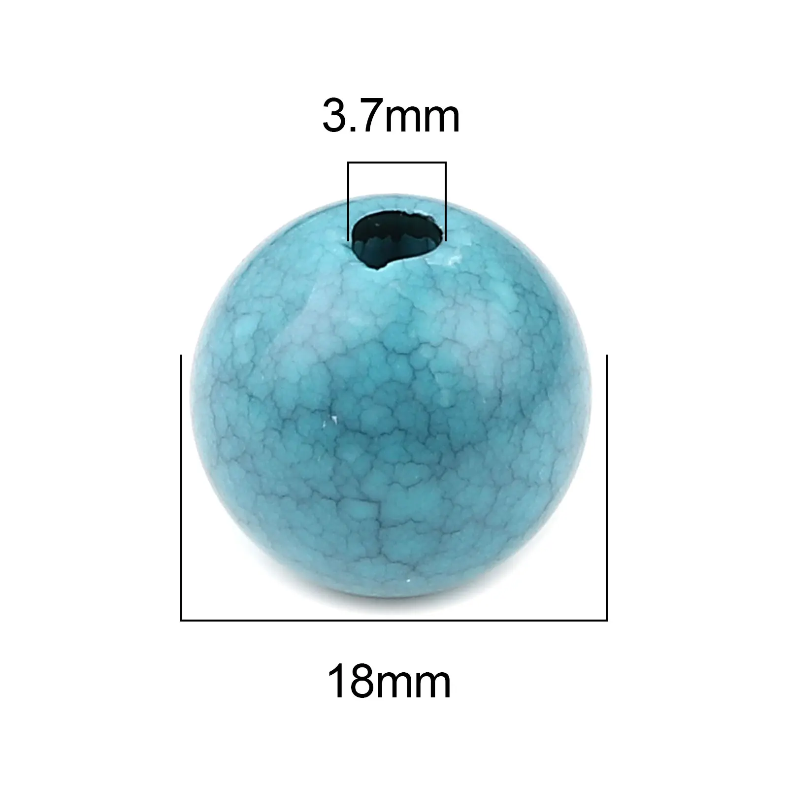 

Natural Blue Turquoises Stone Pattern Acrylic Beads Round Spacer Beads Jewelry Making DIY Bracelets 8mm/10mm/12mm/14mm/18mm