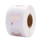 500 шт.рулон, круглые милые наклейки спасибо