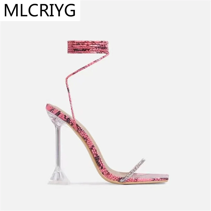 

2021 Women's Sandals Sexy Summer New Women's Shoes Gladiator Open Toe High Heels Ankle Strap Shallow Mouth Fashion Sandals