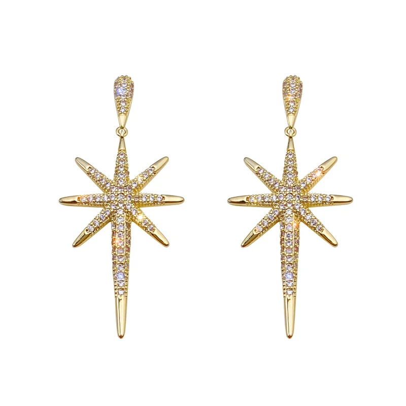 

2020 new shiny starlight geometric element metal Earrings European and American sexy female jewelry Korean Fashion Earrings