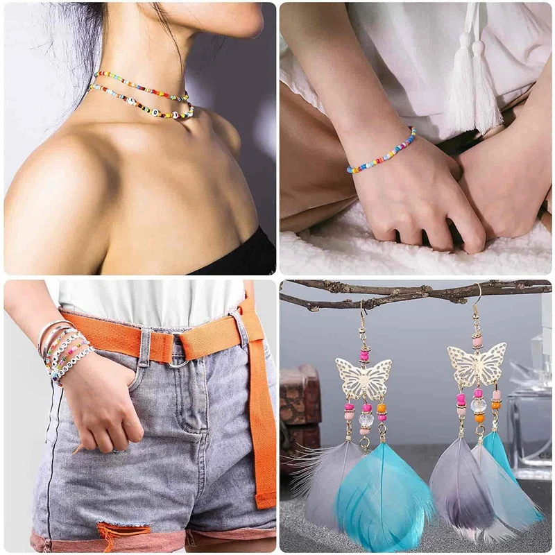 

Beads for Bracelets, 4200 Pcs 4mm Small Pony Seed Beads with 1200 Pcs Letter Beads for Friendship Bracelet Jewelry Making