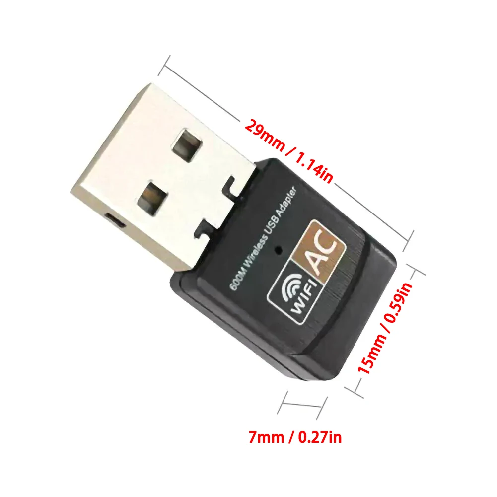 600 Мбит/с беспроводной USB Ethernet ПК WiFi адаптер переменного тока двухдиапазонный 2 4G/5G