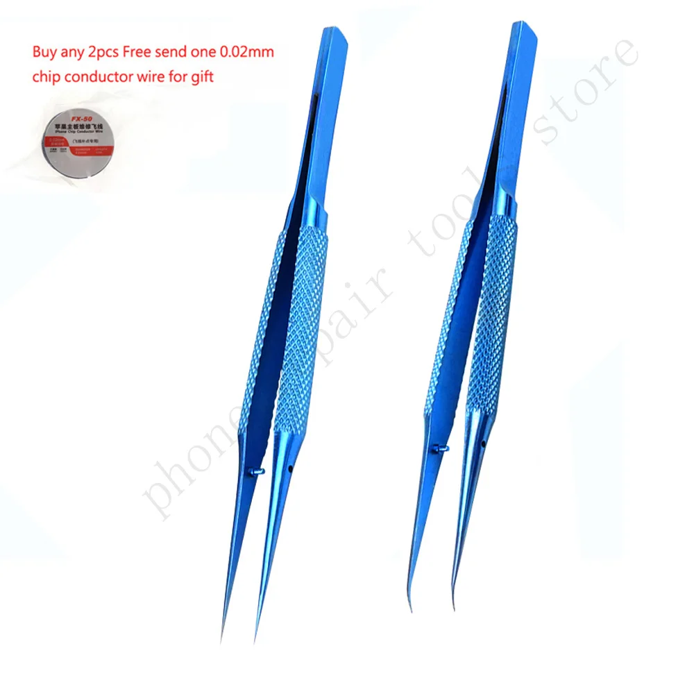 

Titanium alloy tweezers professional maintenance tool 0.15mm edge precision fingerprint tweezers Apple main board copper wire
