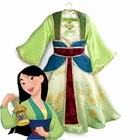Костюм для косплея Принцессы Диснея мулана, для девочек, бальное платье в стиле древней династии, Китай, детское платье на Хэллоуин