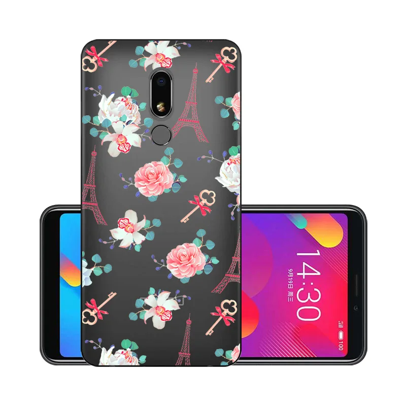 Мягкий TPU чехол для Meizu M8 s прозрачный силиконовый штамп Lite M8Lite V8 Pro Coque Чехлы