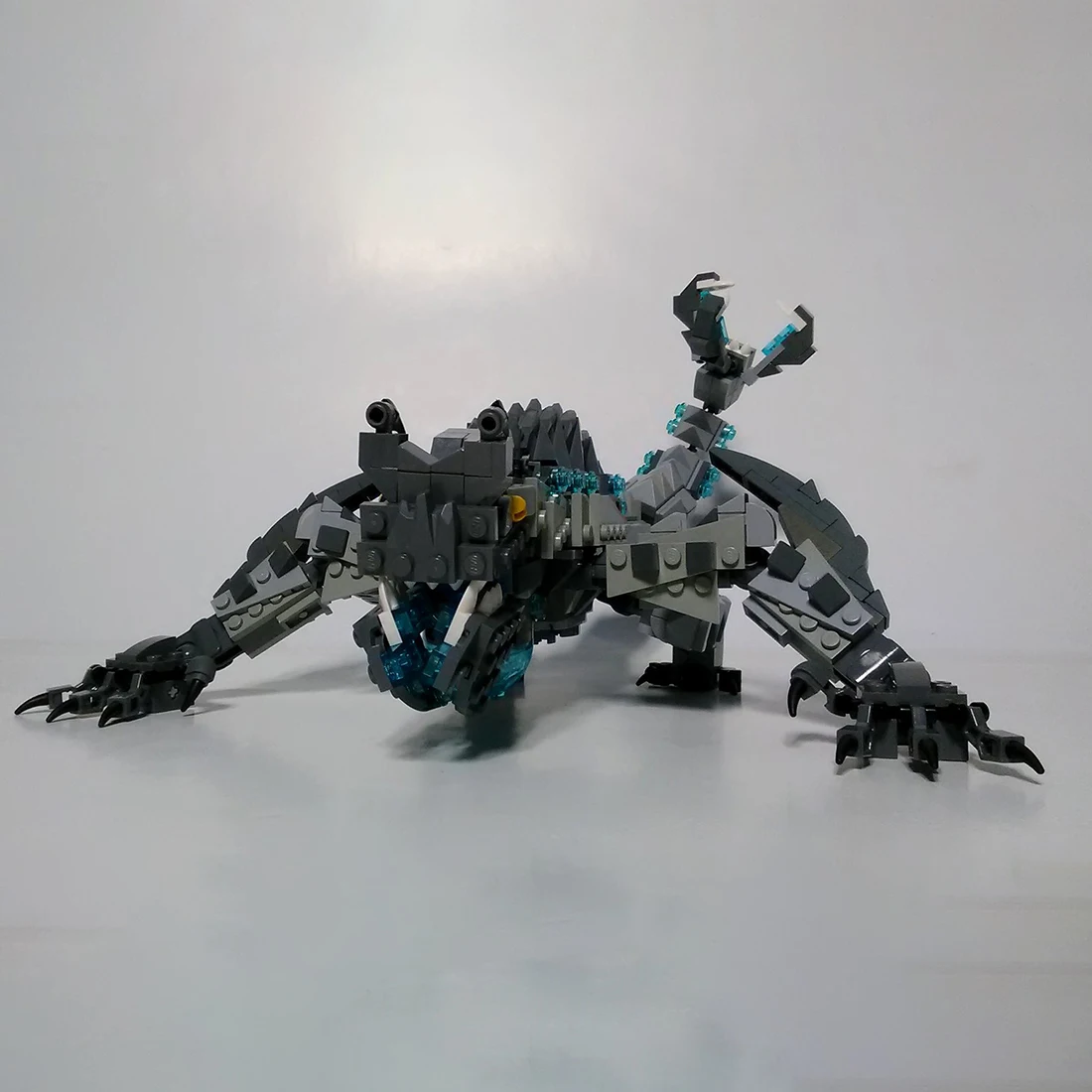 

614Pcs STEM MOC Crystal Mechanical Dragon Bricks Small Particle Building Blocks Educational Toy Set