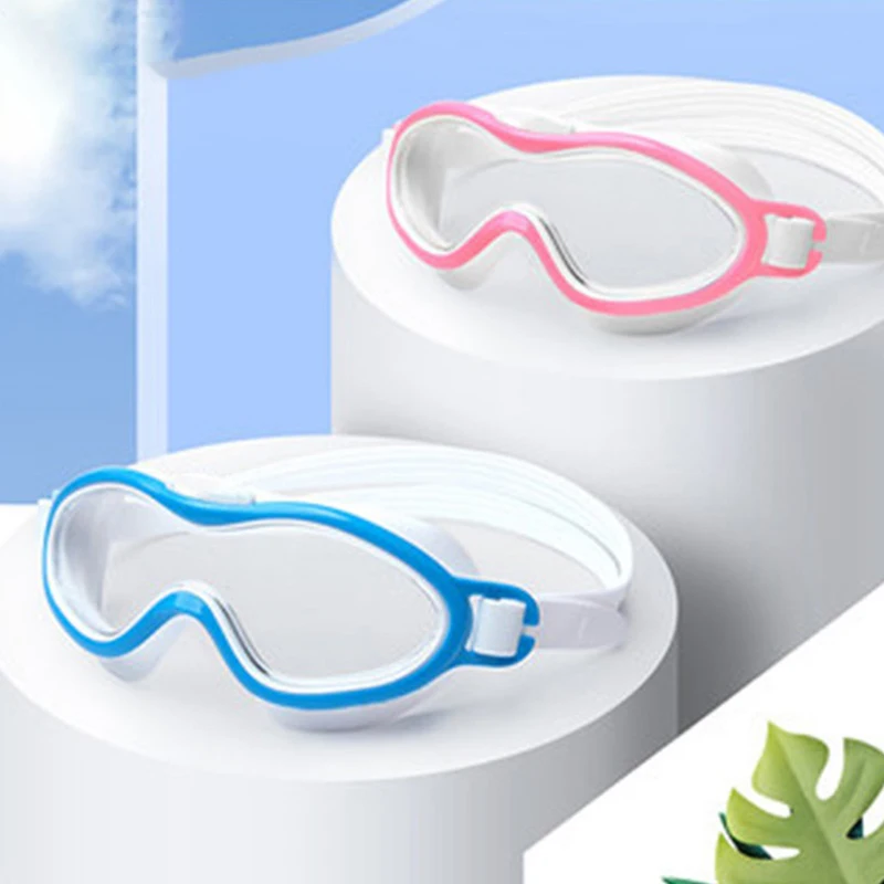 

Kids Swimming Goggles Anti Fog Waterproof Children Teens Large Frame Swimming Eyeglasses Boy Girl One Piece Swimming Glasses
