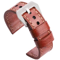 handmade watchbands 20mm 22mm 24mm genuine leather women men bracelet black brown wrist watch band strap watch accessories