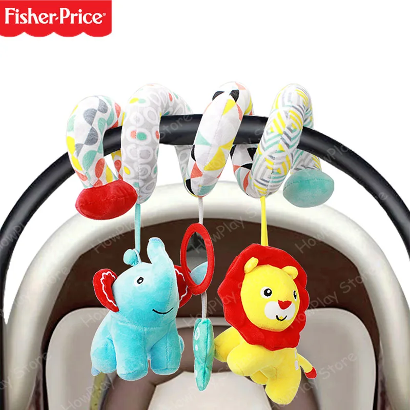 Fisher-Price детские игрушки на кроватку детские игрушки-погремушки комфортная кровать вокруг спирали плюшевые животные детская коляска подвесные игрушки для новорожденных