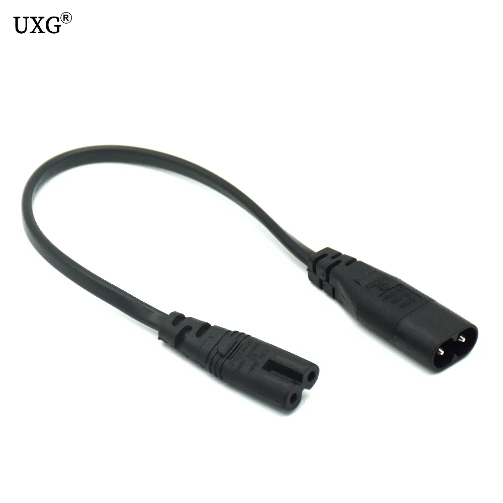 1 шт. IEC 320 C8 2 контактный штекер на гнезда C7 Y разделенный кабель питания