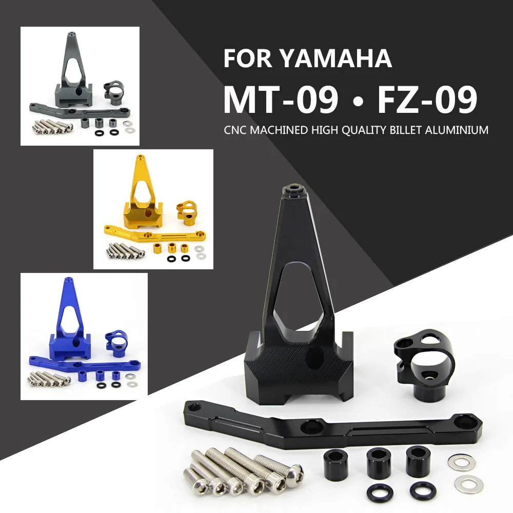 For YAMAHA MT 09 MT-09 MT09 FZ09 FZ-09 2013-2019 Motorcycles Adjustable Steering Stabilize Damper Bracket Mount Support Kit
