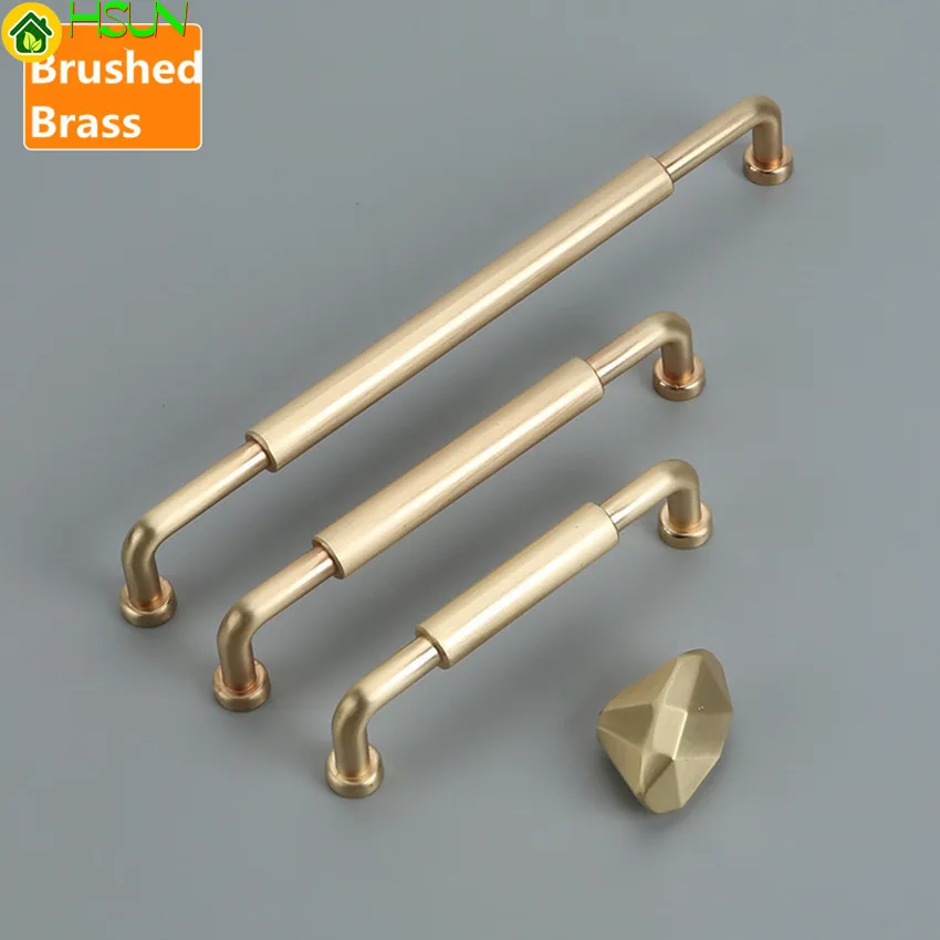 Ручка из матовой латуни для кухонного шкафа 128 мм 192 мм|Ручки шкафа| |