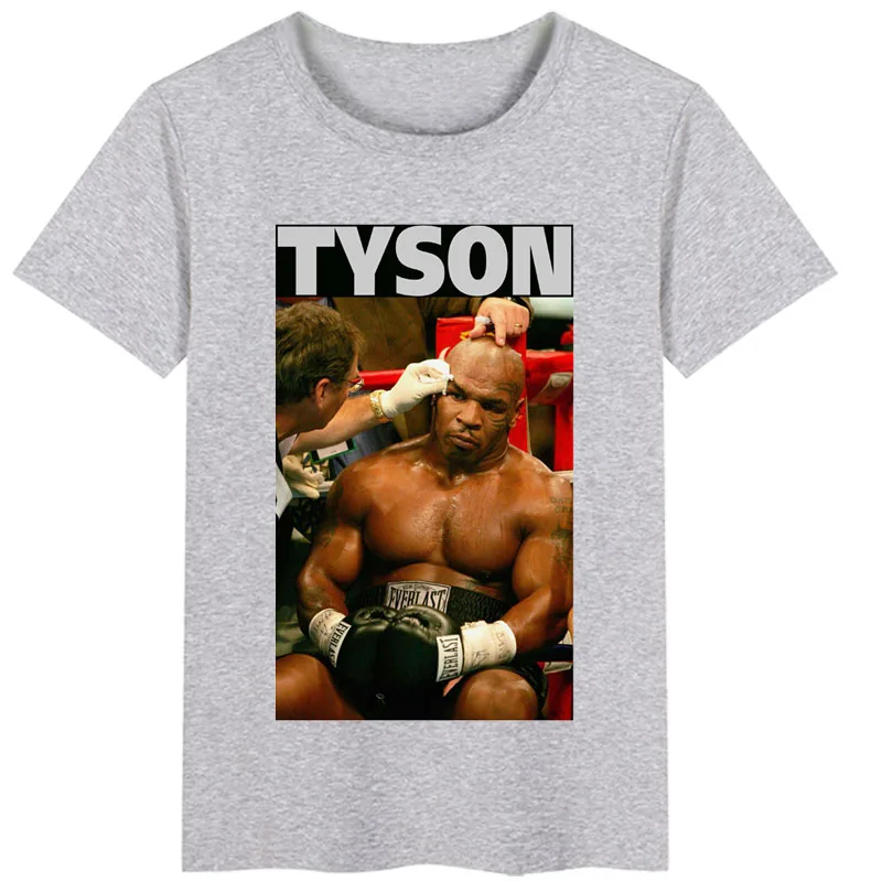 Боксерский Чемпион Tyson Mike memorates Футболка с принтом унисекс боксеры|Мужские