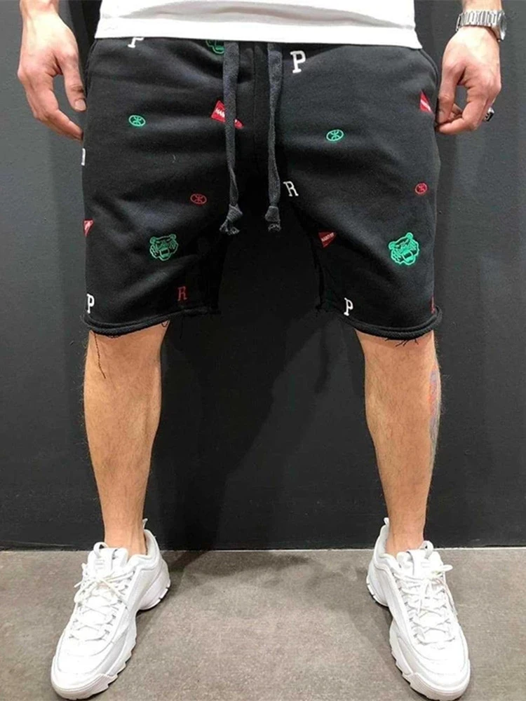 

2021 Summer Men's shorts Casual Loose Cropped Trousers Sports Shorts Loose Knit Straight Casual Pants Cotton Short Pants New 4XL