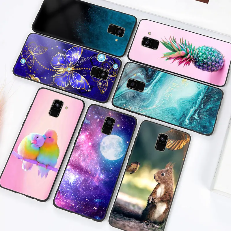 Мягкий для samsung J6 плюс чехол Глянцевая блестящая для samsung Galaxy J4 Plus J3 J5 J7 чехол Coque