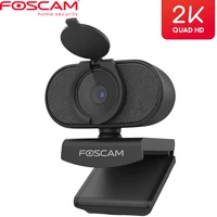 foscam w41 super hd 4mp 2k usb webcam with built in dual microphone for live streaming