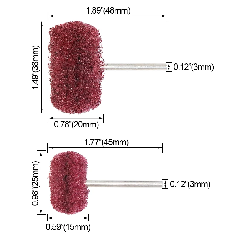 Абразивная щетка для мини-дрели нейлоновый Полировочный диск с хвостовиком 3 мм
