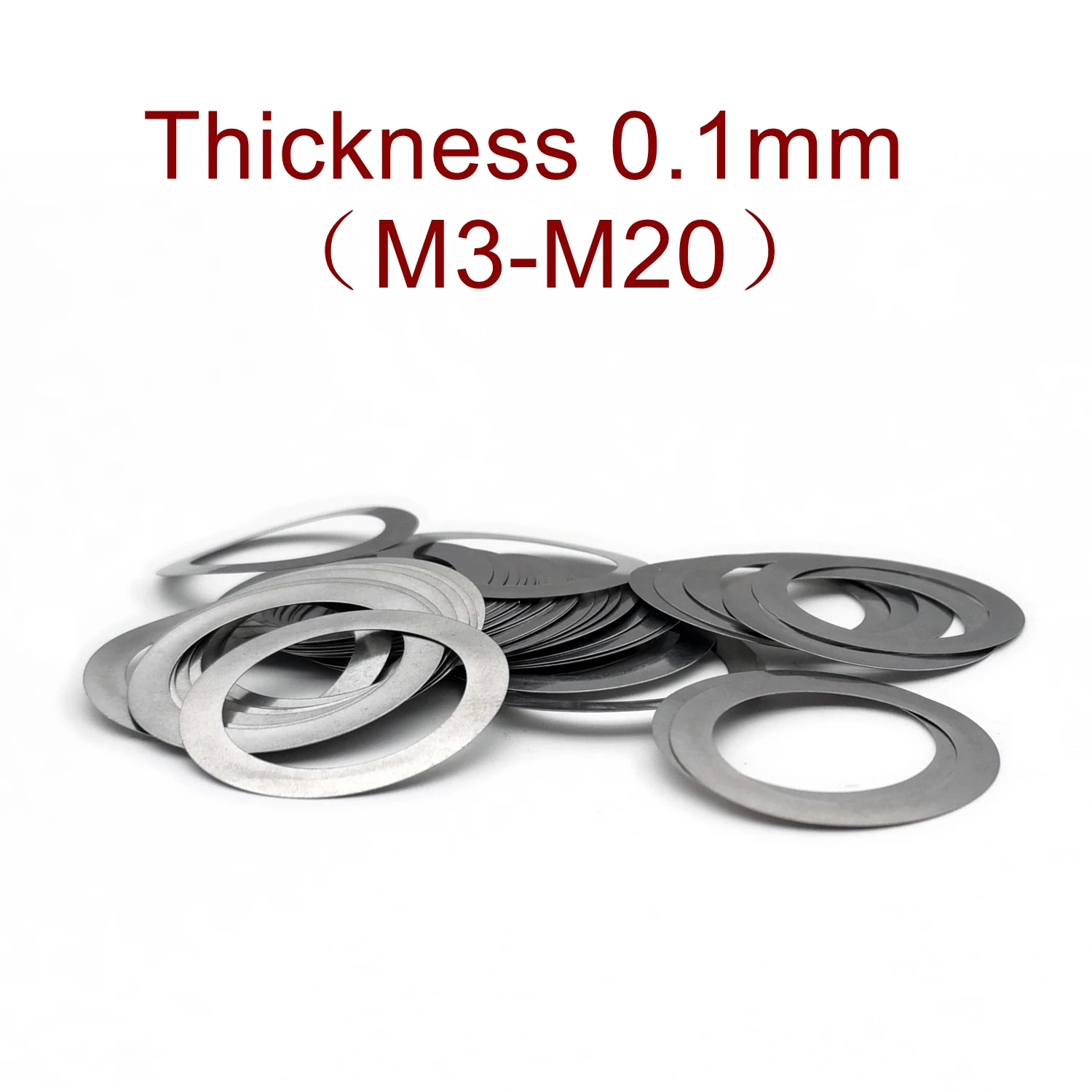 Thickness 0.1mm Stainless steel Flat Washer Ultra thin gasket High precision Adjusting gasket M3-M20 Thin shim SUS304