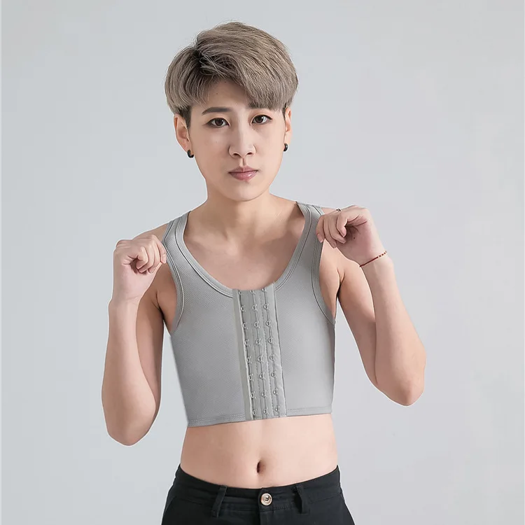 

Shapewear Women Sweat-absorbent Breathable Corset Vest Solid Color Buckle Wire Free Crop Tank Fitness Apparel