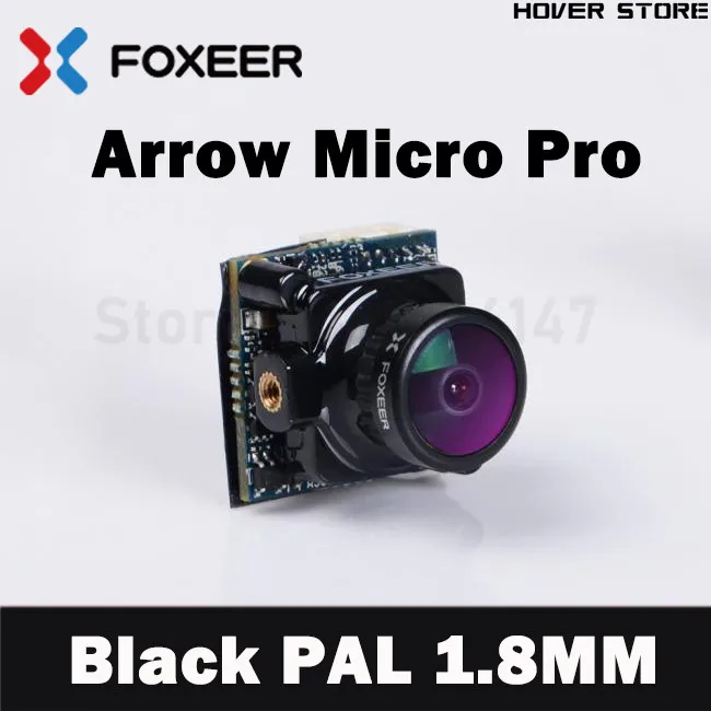 Высококачественный Foxeer Arrow Mini/standard/Micro Pro PAL FPV камера 1,8/2,1 мм с OSD черный/синий/красный для FPV RC Дрон - Цвет: Micro Black 1.8