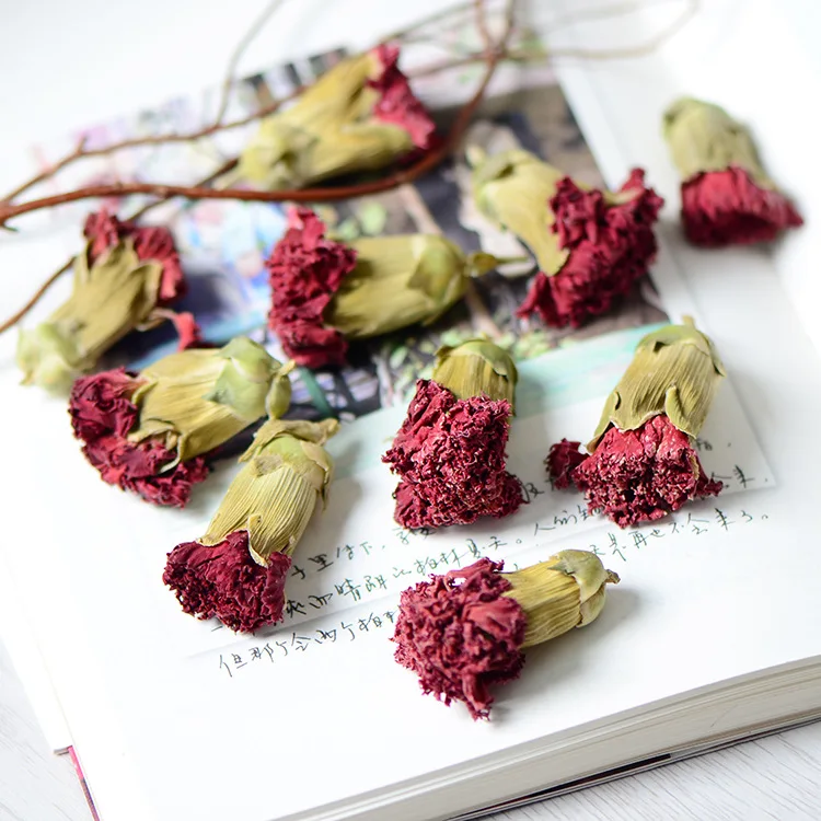 

100pcs,Natural Dried Carnation flower head,DIY Gift box Decoration,Eternal rose material for wedding party home decorations