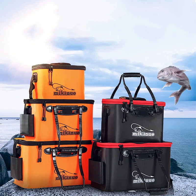 

Foldable Fishing Bucket Eva Material Fishing Accessories Thicken Wear-resistant Easy Clean Live Fish Tank Рыболовные аксессуары