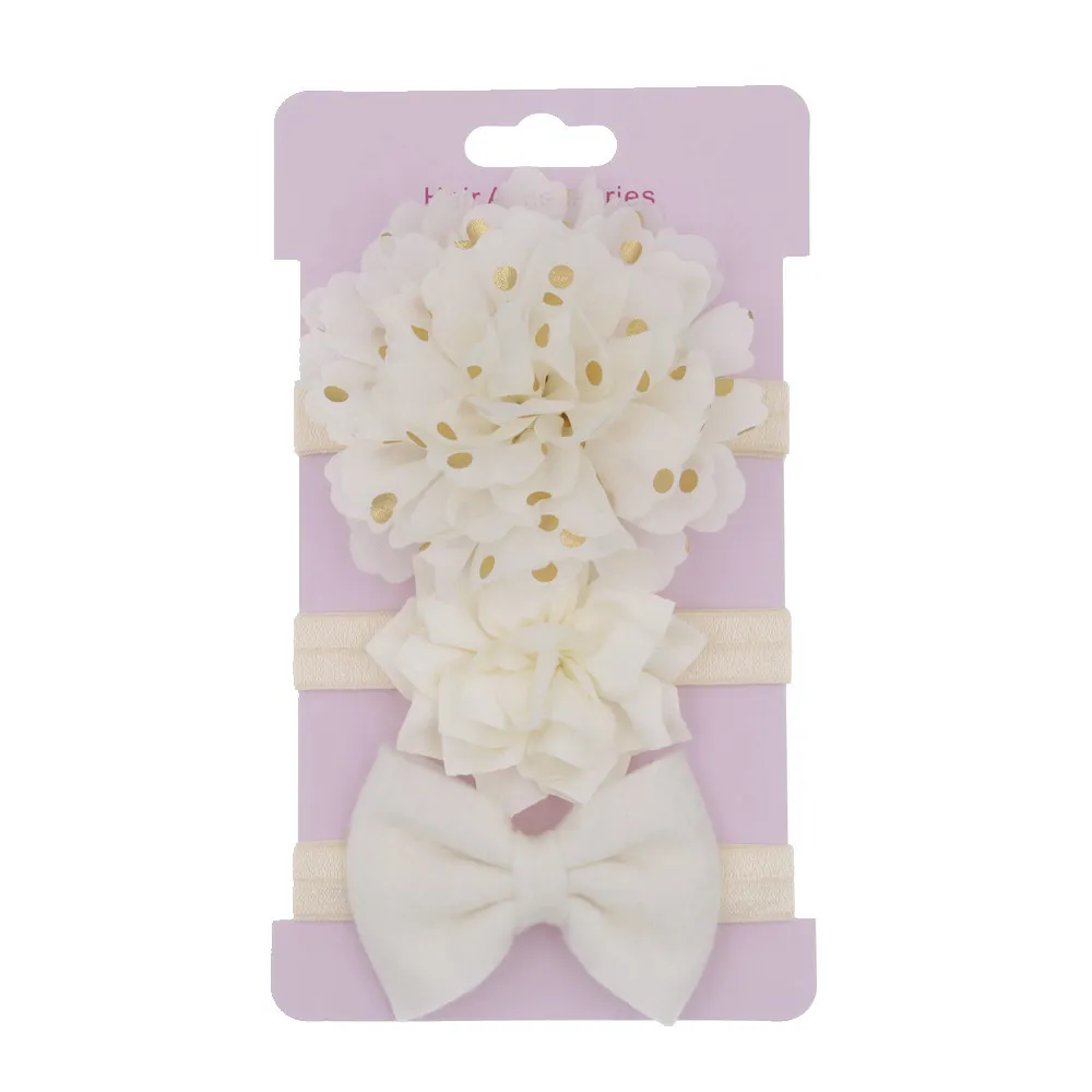 Детская эластичная повязка на голову с цветочным принтом 3 шт./лот |