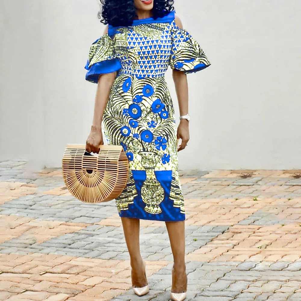 Платье женское летнее с открытыми плечами облегающее вечернее офисное