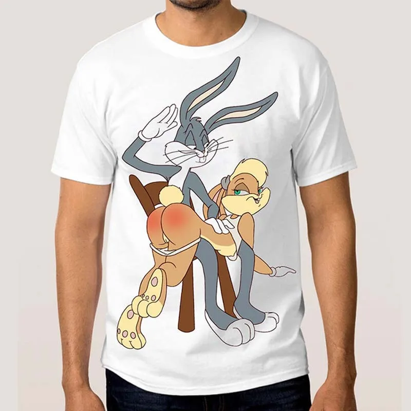 Мужская и wo футболка с аниме жуками изображением кролика 3D печать надписью hot day