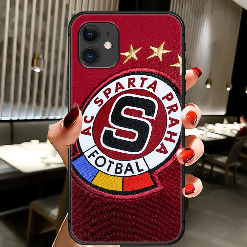 

Football Sparta Prahas Phone Case Cover Hull For IPhone 5 5s se 2 6 6s 7 8 12 Mini Plus X XS XR 11 PRO MAX black Funda Luxury