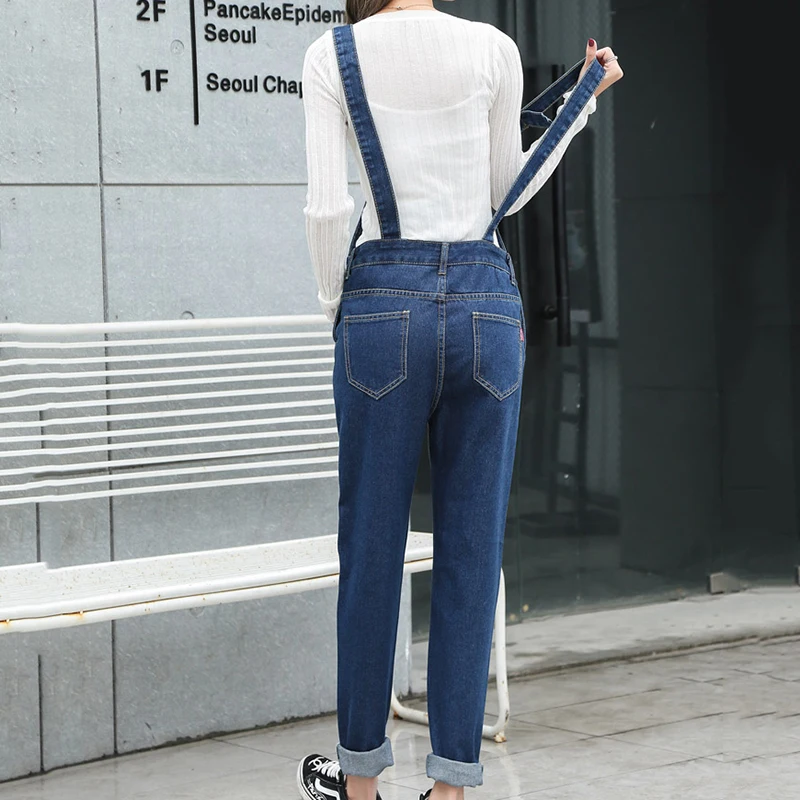 Женский джинсовый комбинезон на осень-зиму | Женская одежда