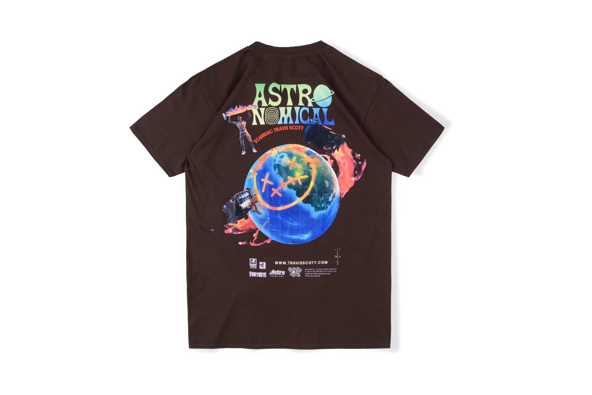 

20ss Travis Scott T-Shirt Cactus Jack Forthite Sicko Event Astroworld Tee Do old washing streetwear hip hop Astroworld T Shirt
