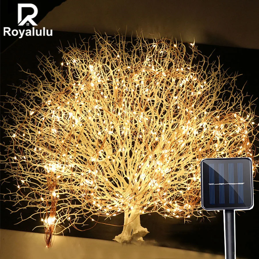 

Outdoor 2Mx10 200LED Solar Vines Branch LED String Fairy Light Outdoor Garden Fence Tree LED String Fairy Branch Light