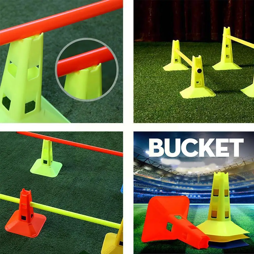 

Football Obstacle 23CM with Hole Logo Bucket Obstacle Volleyball Equipment Roadblock Road Cone Training Football Basket V8A6
