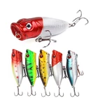 1 шт. рыболовные приманки 6,5 см11,8 г, топвотер, Поппер, приманка, 6 цветов, жесткая приманка, Искусственные воблеры, пластиковая рыболовная снасть с крючком