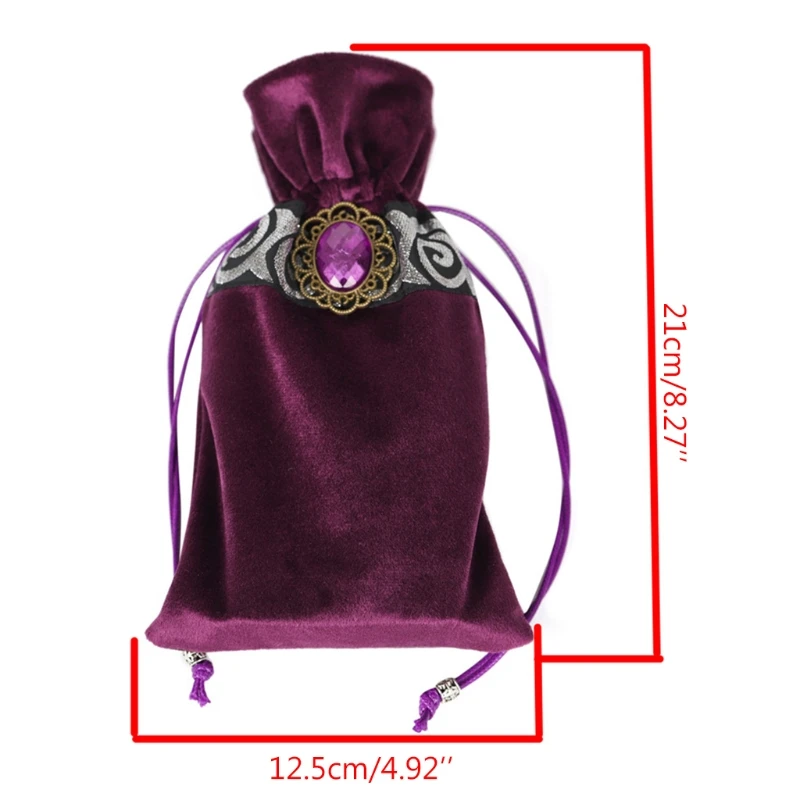 

High-grade Velvet Divination Altar Cloth Board Game Tablecloth with Bag Witch Astrology Oracle Card Pad