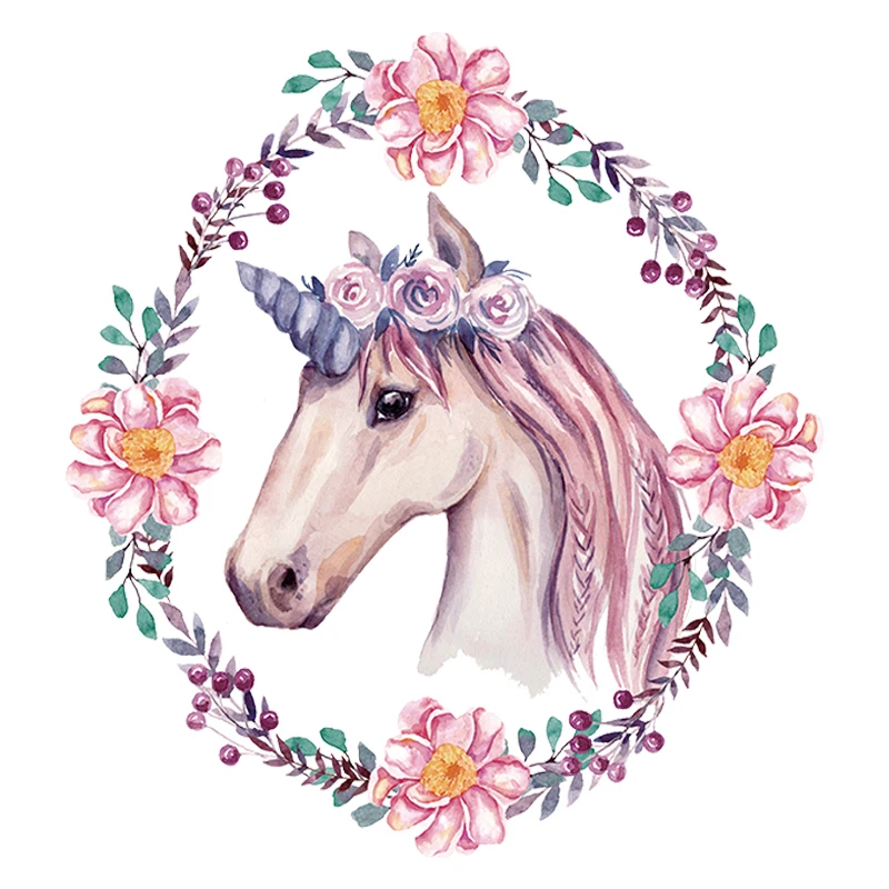 Гирлянда Единорог Детские нашивки термопереводные наклейки железные моющиеся