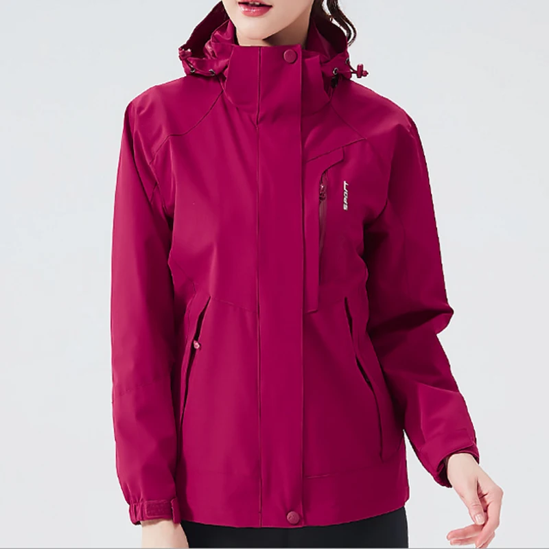 

Waterproof Trekking Hiking Outdoor Jackets for Women Camping Fishing Sports Travel Cycling Plus Size Coat, Spring, Autumn, M-4XL