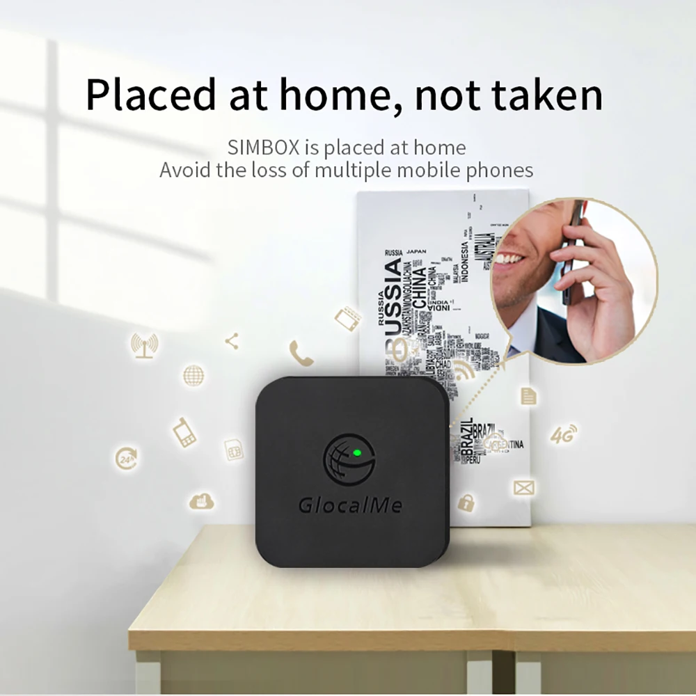 Адаптер для телефона Glocalme Simbox 4 SIM карты 2 режима ожидания 4G iPhone Android не требуется