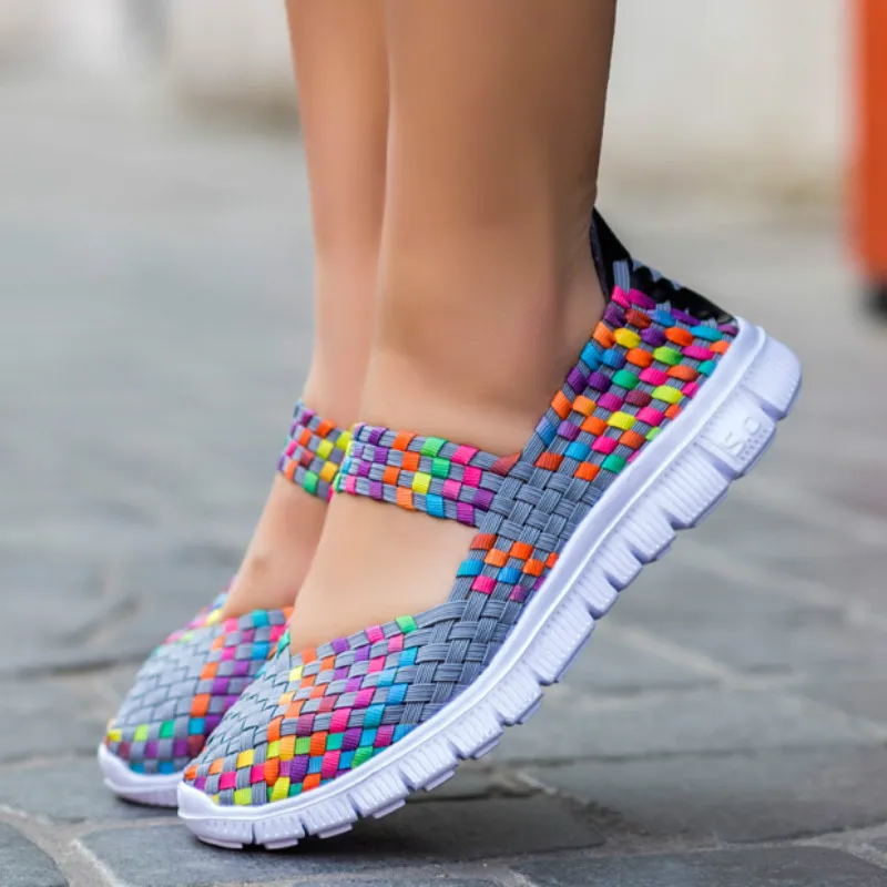 

Hot Sale Hand Flats Shoes Women Breathable Women Shoes Casual Lightweight Sports Ladies Shoes Non-slip Loafers