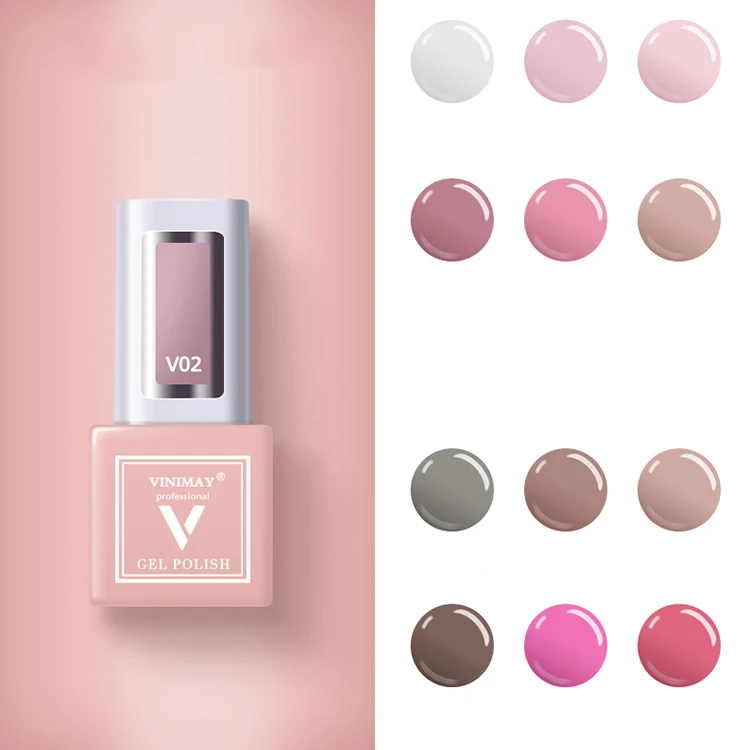 1 bottle 8ml fashion private label varnish long lasting pink Soak Off Nail Art Gel Varnish Gelpolish Manicure | Красота и здоровье