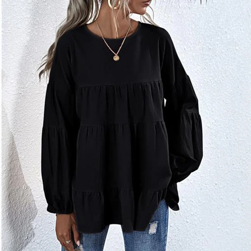 

Women Blouse 2021 Plus Size Sexy Soft Ladies Blouse Casual Basic Top Women Office Woman Top Ladies Long Sleeve Female Blusas